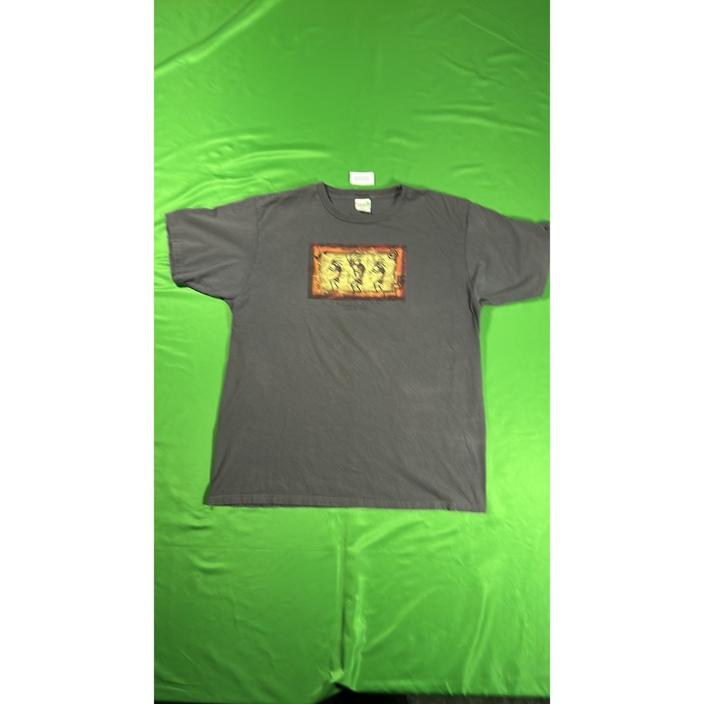 Vintage Anvil Organic Kokopelli Graphic T-Shirt XL Charcoal Gray Southwestern